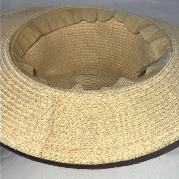 Tan and Black Wide-Brimmed Hat with Classic Band - Picture 9 of 9